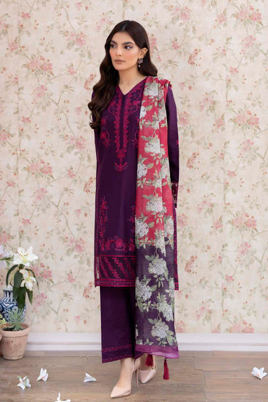 Picture of La Rosaa - Spring Summer RTW Collection - Purple - 3Pc - Available at Raja Sahib