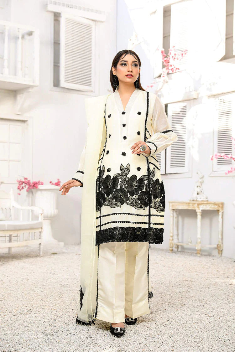 Picture of Maryam Malik - Noor Festive Collection - Monochrome - Available at Raja Sahib