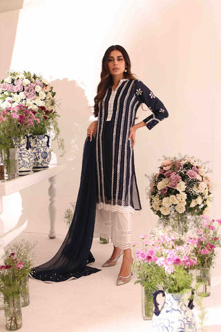 Umeed Luxury Pret Collection - Navy Orchid