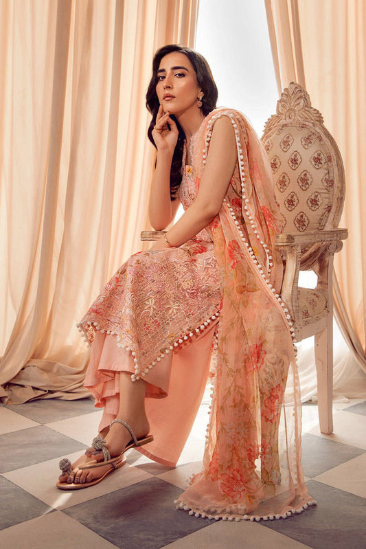 Picture of Noosh - Veda Unstitched Premium Lawn Eid Edit - NV01D08 - Available at Raja Sahib