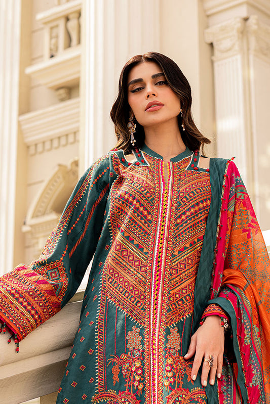 Picture of Ellena - 3-PC Unstitched Embroidered Lawn Suit - Available at Raja Sahib