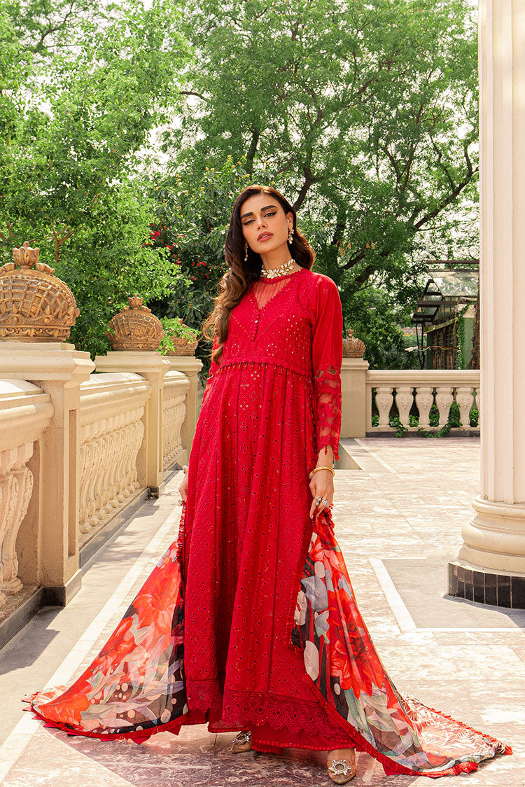 Picture of Ellena - 3-PC Unstitched Embroidered Lawn Suit - Available at Raja Sahib