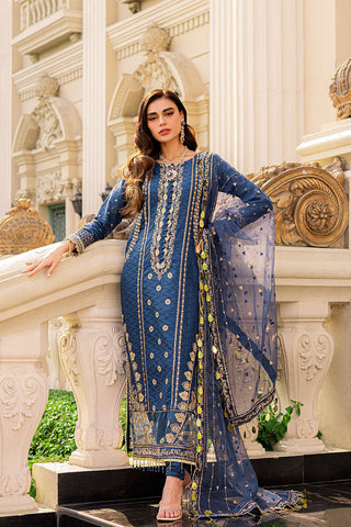 Picture of Ellena - 3-PC Unstitched Embroidered Lawn Suit - Available at Raja Sahib