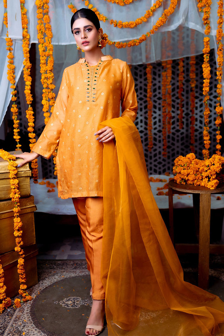 Picture of PSK Couture - Humsafar Exclusive Collection - Pumpkin Spice - Available at Raja Sahib