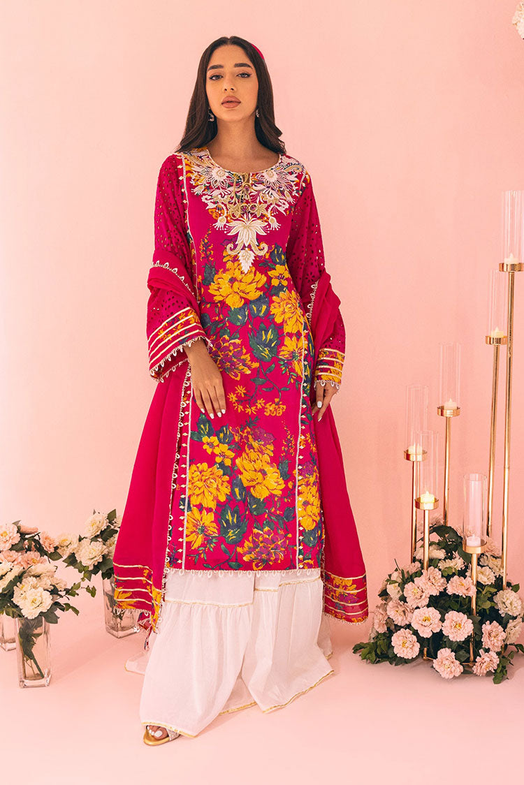 Picture of RJS Pret - Inaaya Eid Edit Pret Collection - Raspberry - Available at Raja Sahib