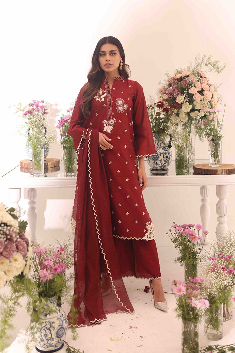 Picture of RJS Pret - Umeed Luxury Pret Collection - Red Dahlia - Available at Raja Sahib