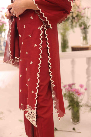 Umeed Luxury Pret Collection - Red Dahlia