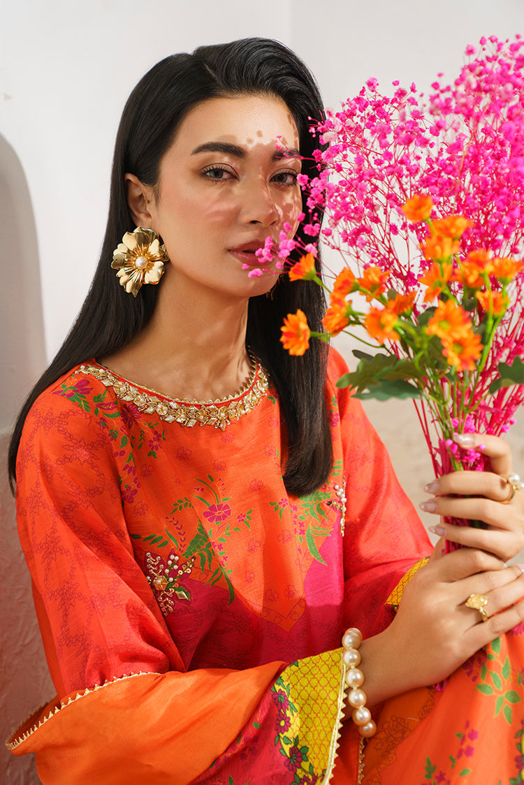 Picture of RJS Pret - Neo RTW Collection - Orangey Pink - Available at Raja Sahib