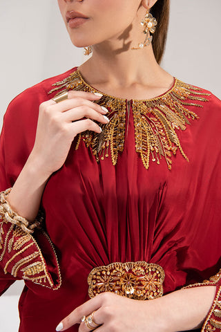 Picture of Maria Osama Khan - Tiffany Pret Collection Vol 1 - Ruby - Available at Raja Sahib