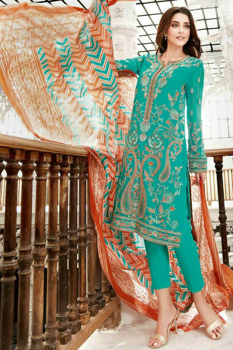 Picture of Gul Ahmed - 3 PC Embroidered Suit SS78 Satin Silk Trencia Collection - Available at Raja Sahib