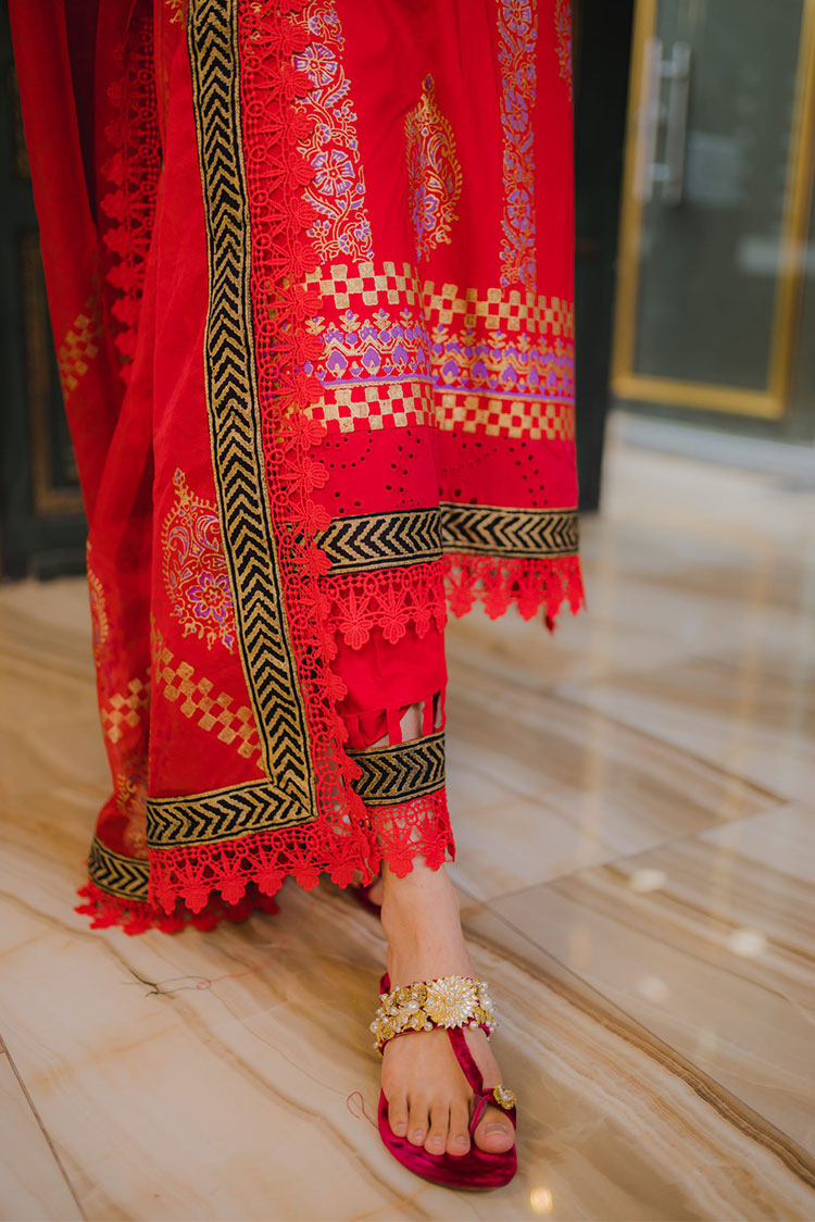 Picture of RJS Pret - Block Kari Exclusive Collection - Scarlet - Available at Raja Sahib