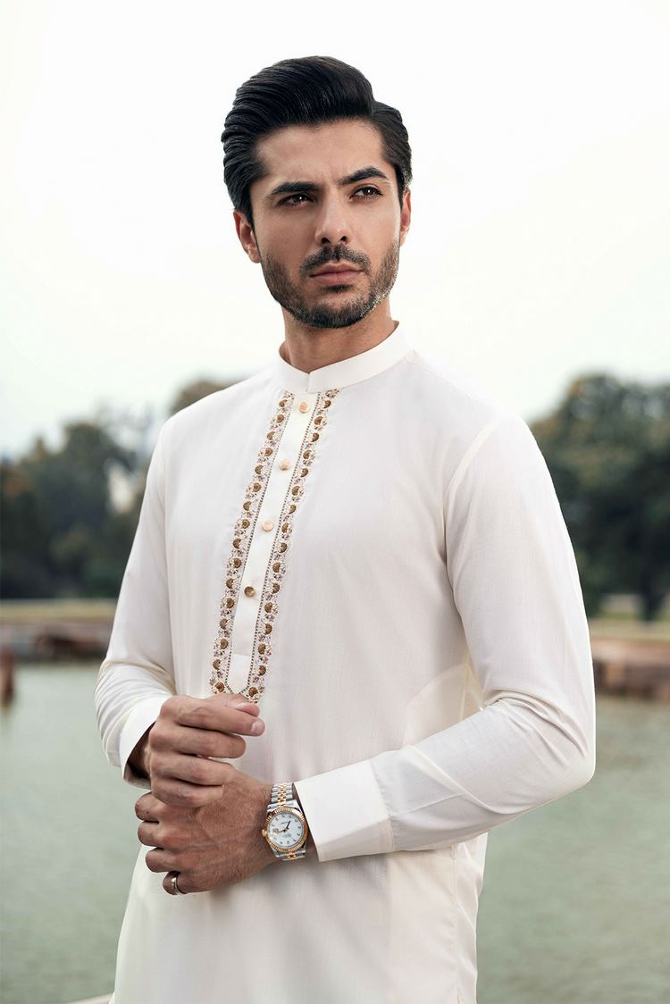 Picture of Dynasty - Embroidered Wash & Wear Shalwar Kameez - Available at Raja Sahib