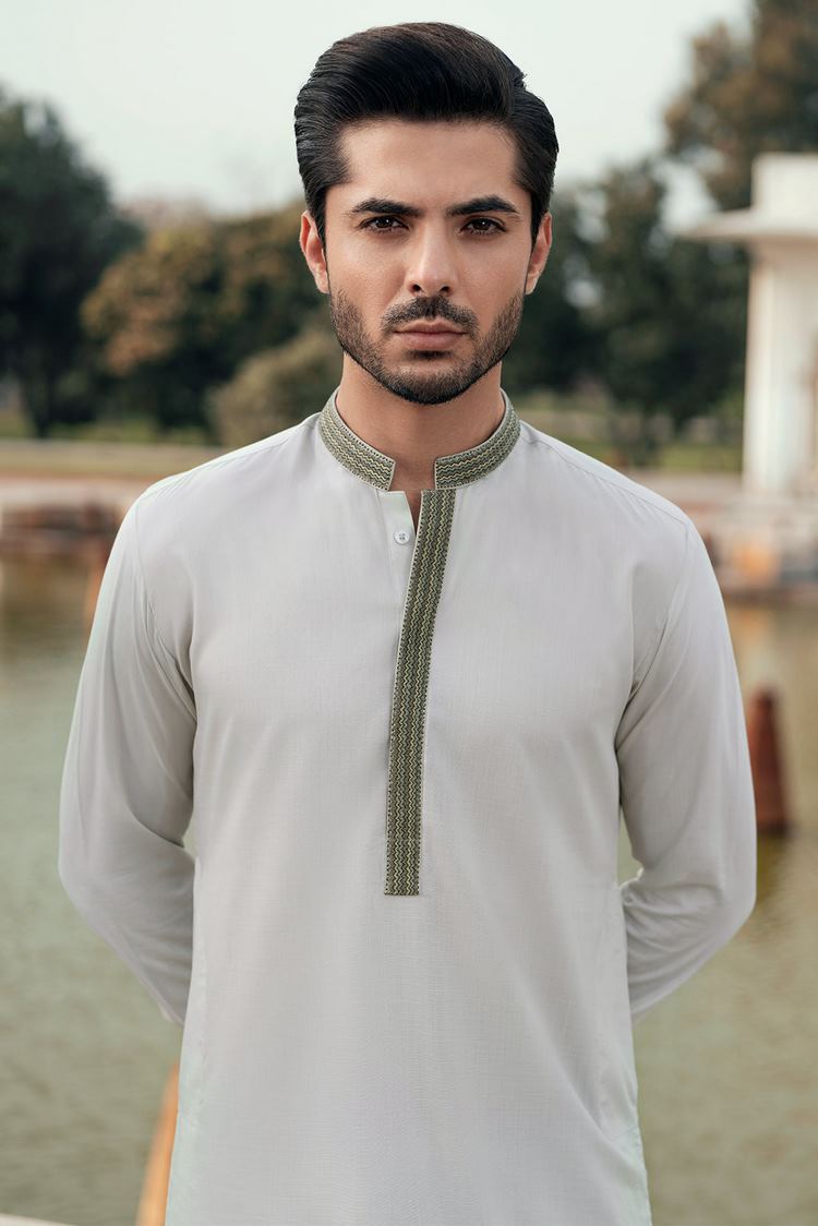 Picture of Dynasty - Embroidered Wash & Wear Shalwar Kameez - Available at Raja Sahib