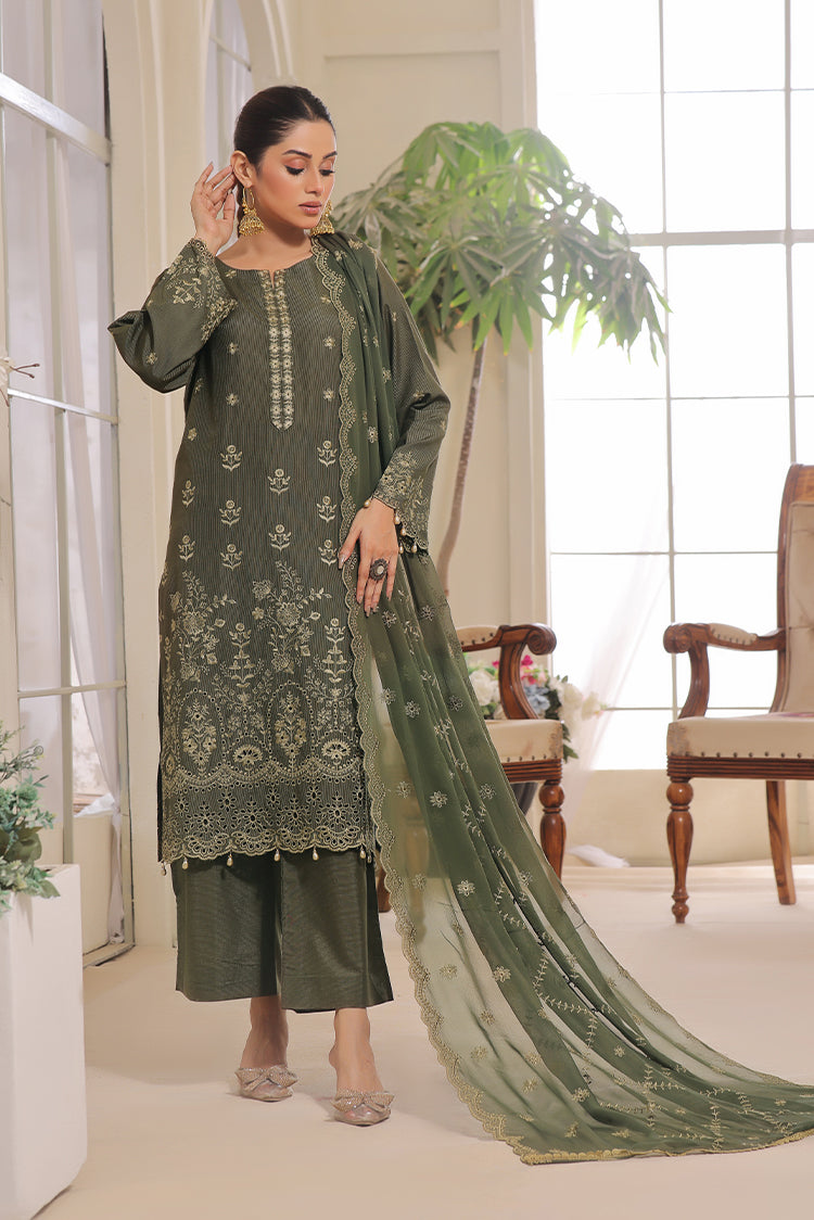 Picture of Safwa - Aura 3 Piece Masuri Premium Embroidered Collection - SUC-01 - Available at Raja Sahib