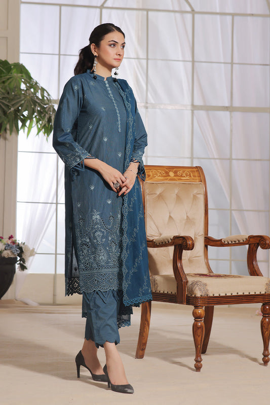 Picture of Safwa - Aura 3 Piece Masuri Premium Embroidered Collection - SUC-08 - Available at Raja Sahib