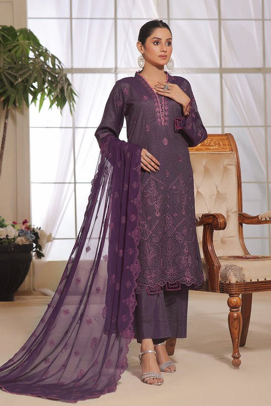 Picture of Safwa - Aura 3 Piece Masuri Premium Embroidered Collection - SUC-09 - Available at Raja Sahib