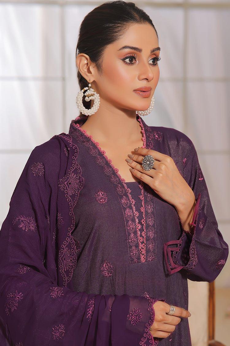 Picture of Safwa - Aura 3 Piece Masuri Premium Embroidered Collection - SUC-09 - Available at Raja Sahib