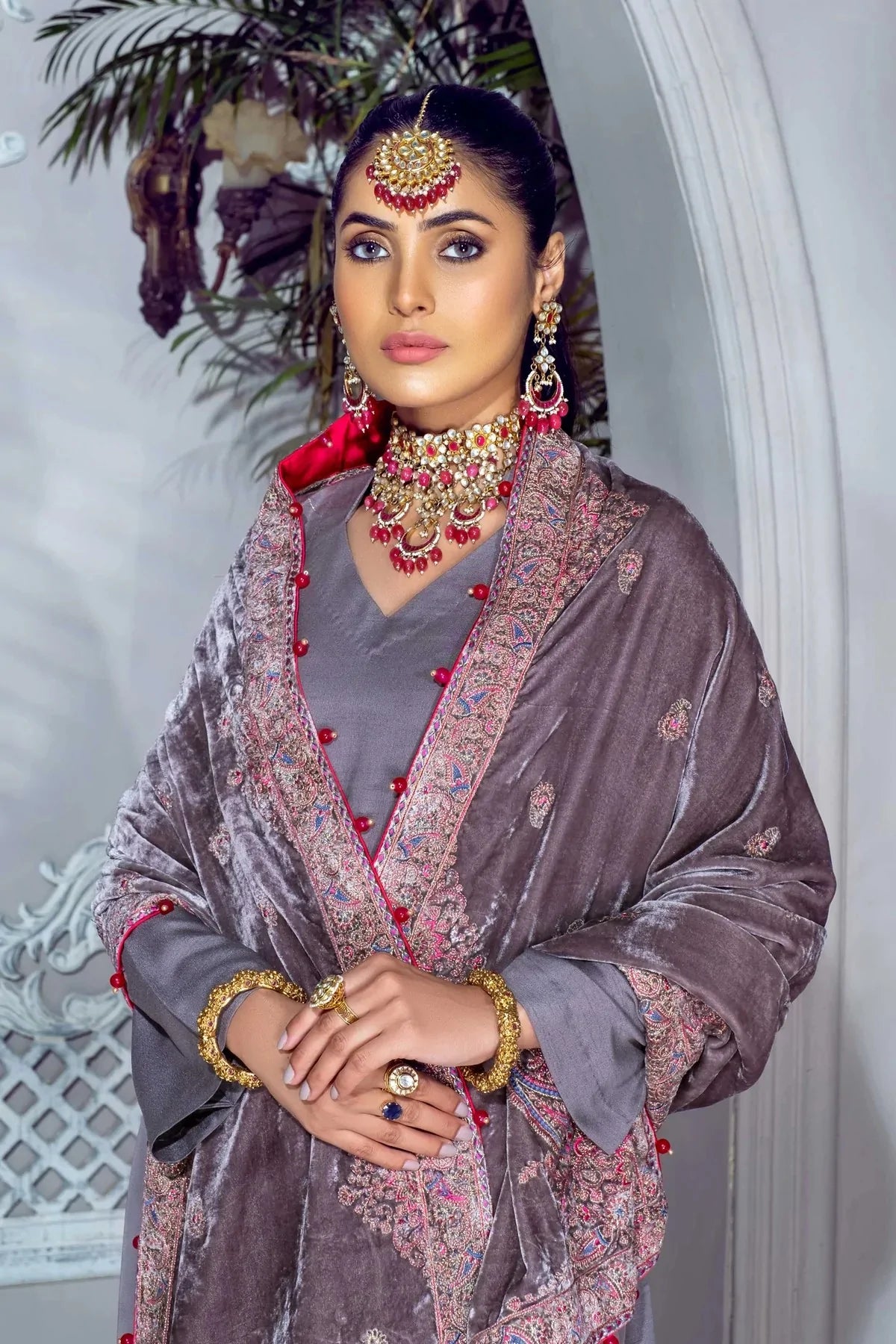 Picture of Shahbano - Ibtida Velvet Pret Collection-Surmaie - Available at Raja Sahib