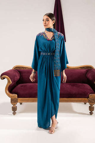 Picture of Maria Osama Khan - Tiffany Pret Collection Vol 1 - Sapphire - Available at Raja Sahib