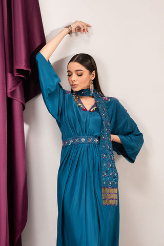 Picture of Maria Osama Khan - Tiffany Pret Collection Vol 1 - Sapphire - Available at Raja Sahib