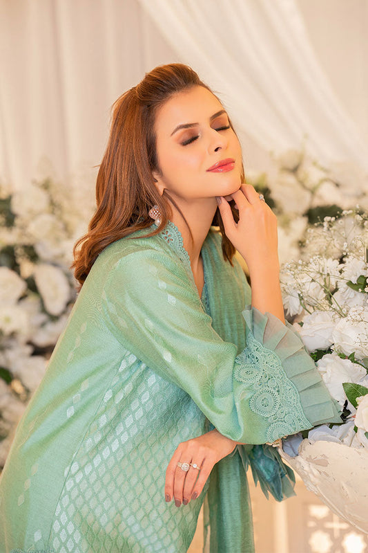 Picture of RJS Pret - Monotone Solids Pret Collection - Tiffany Blue - Available at Raja Sahib