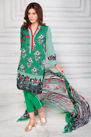 3 PC Embroidered Silk Suit AS14 Summer Collection