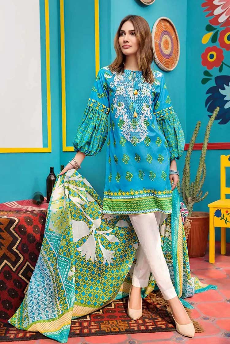 Picture of Gul Ahmed - 2 PC Embroirdered Lawn Suit TL 137 A Summer Collection - Available at Raja Sahib