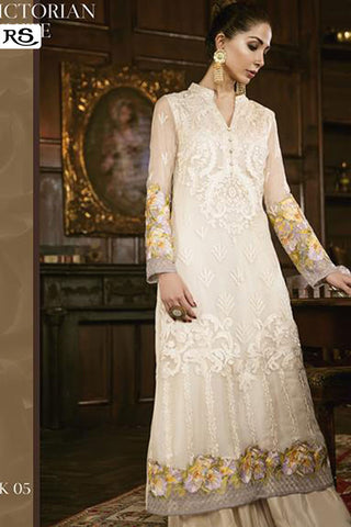 05-Victorian White Embroidered Chiffon Collection