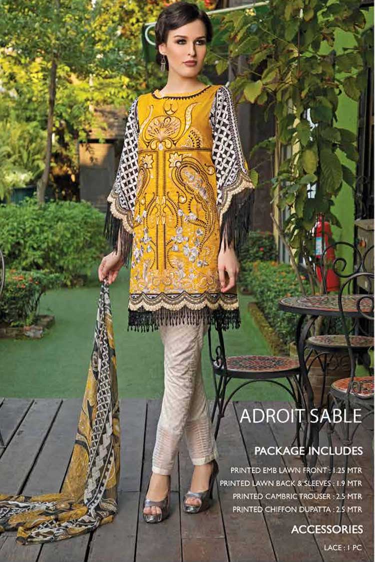 Picture of Ittehad - 10-ADROIT SABLE Izabell Embroidered Summer Collection Vol.1 - Available at Raja Sahib