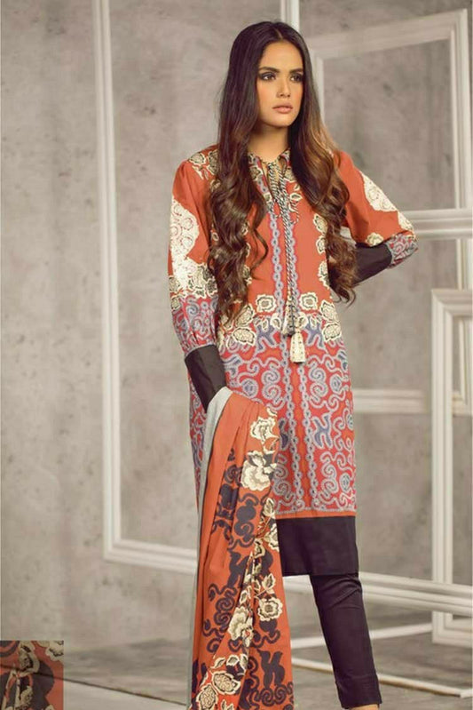 Picture of Al Karam - MS 18 19 Red Mid Summer Collection - Available at Raja Sahib