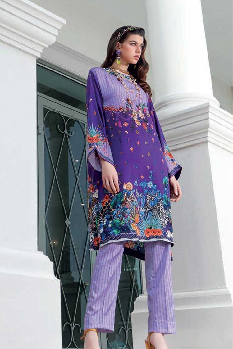 Picture of Gul Ahmed - Dgt 89 Classic Flaire  Lamis Digital Charmeuse Silk Collection - Available at Raja Sahib