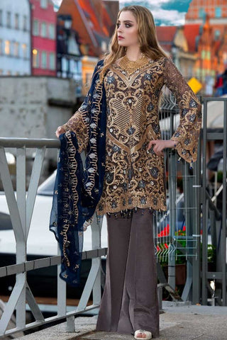 Picture of Maryum N Maria - SD 10 Shamrock Embroidered Chiffon Collection - Available at Raja Sahib