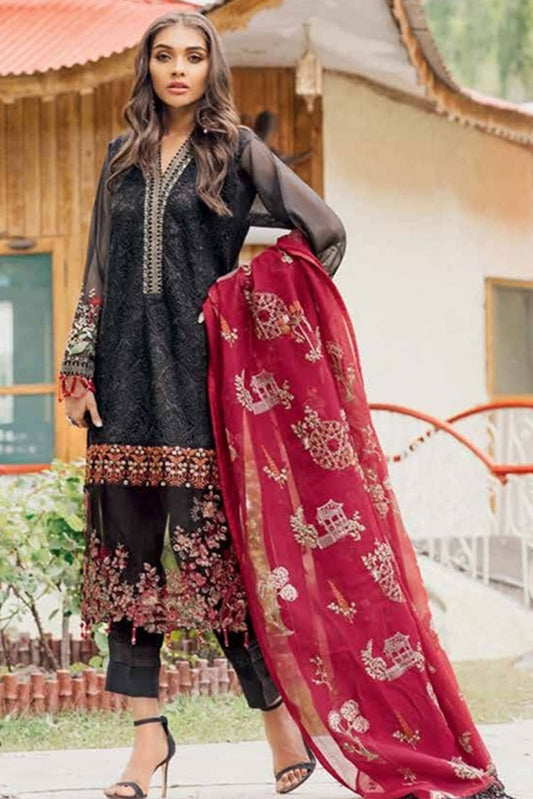 Picture of Muscari - D 14 Dark Shadow Masuri Luxe Embroidered Collection - Available at Raja Sahib