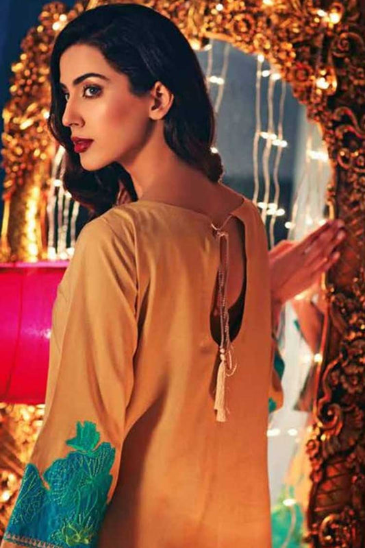 Picture of Charizma - CH 15 Chenille Embroidered Leather Peach collection Vol 2 - Available at Raja Sahib