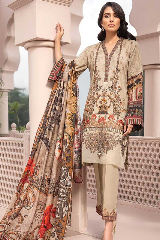 Picture of Jazmin - 04 Elnaaz Iris Embroidered  Linen Collection - Available at Raja Sahib