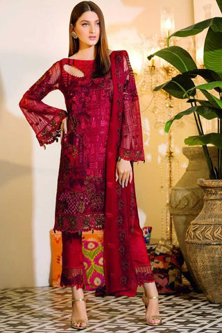 A 105 Chevron Embroidered Chiffon Collection