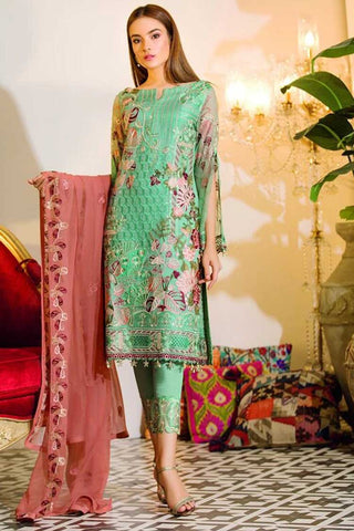 A 107 Chevron Embroidered Chiffon Collection