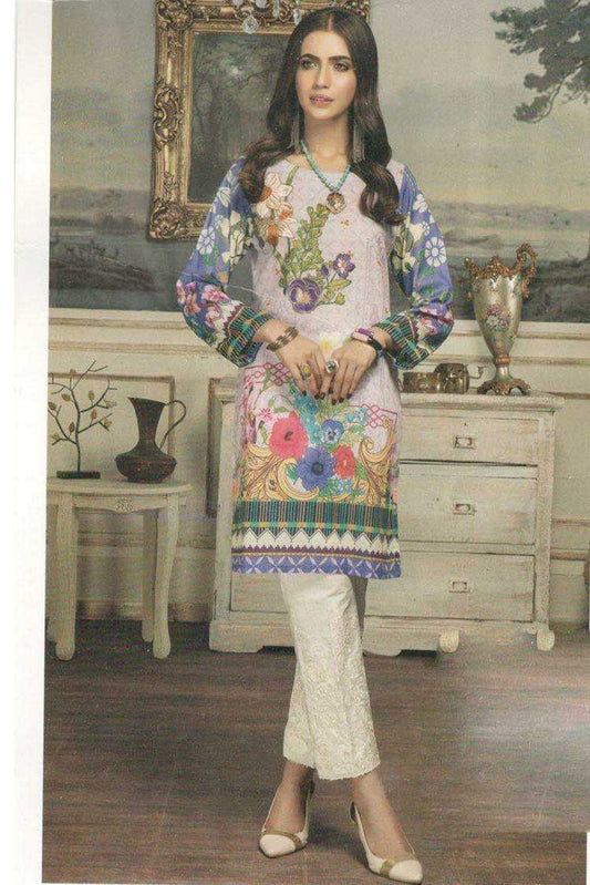 Picture of Riaz Arts - Design 7 Zahra Digital Embroidered Kurti Collection 2019 - Available at Raja Sahib