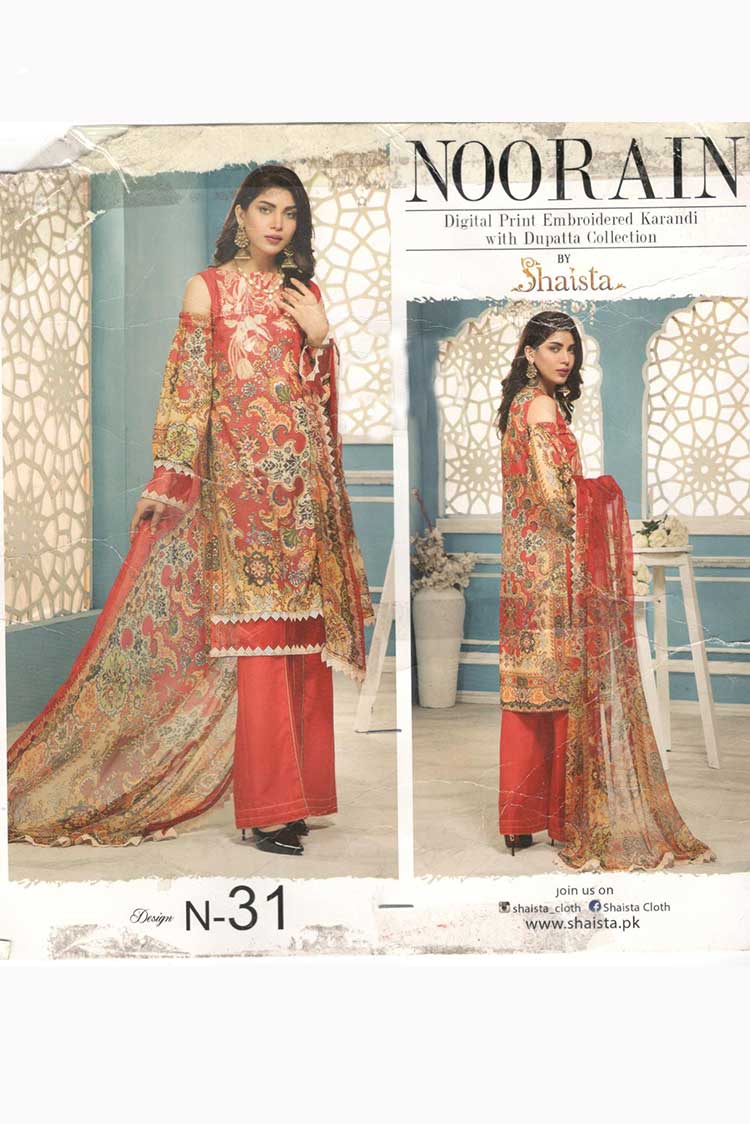 Picture of Shaista - Design 31 Noorain Embroidered Karandi Collection - Available at Raja Sahib