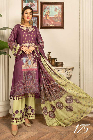 Design 175 Saloni Embroidered Lawn Collection