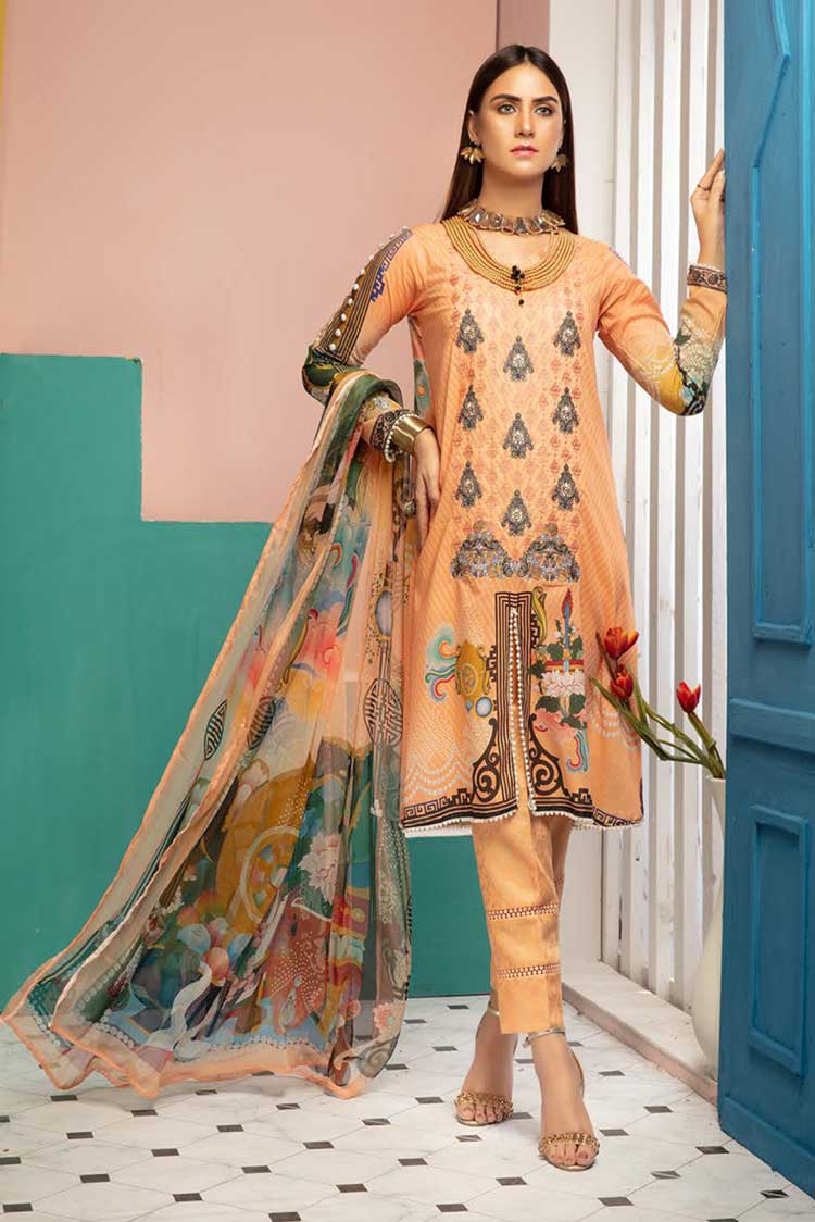 Picture of Shaista - Design 191 Mahrukh Embroidered Lawn Collection - Available at Raja Sahib