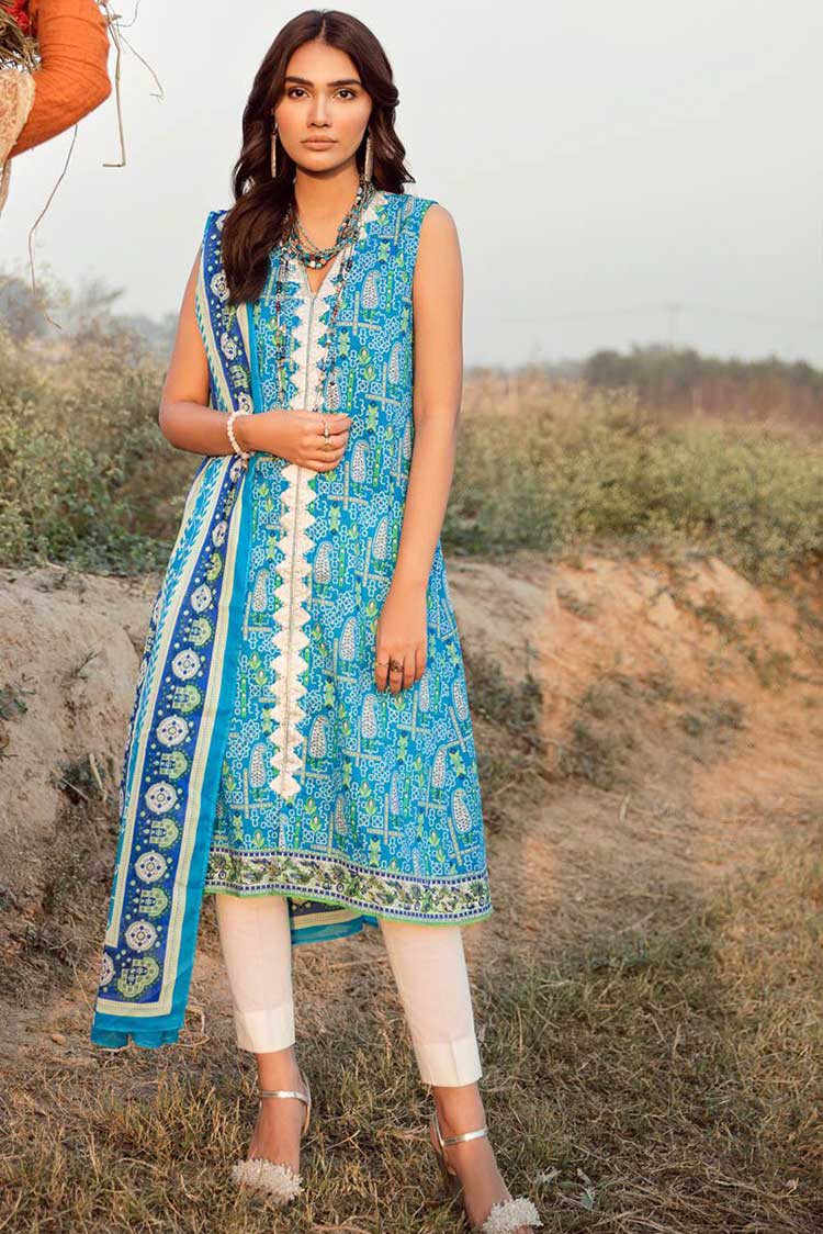 Picture of Gul Ahmed - TL 247 B 2 PC Lawn Suit Summer Basic Collection - Available at Raja Sahib