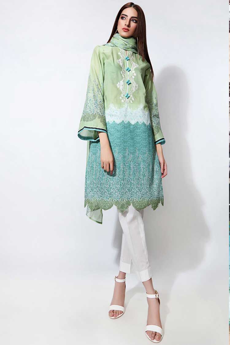 Picture of Gul Ahmed - TL 264 A 2 PC Lawn Suit Summer Basic Lawn Collection Vol 1 - Available at Raja Sahib