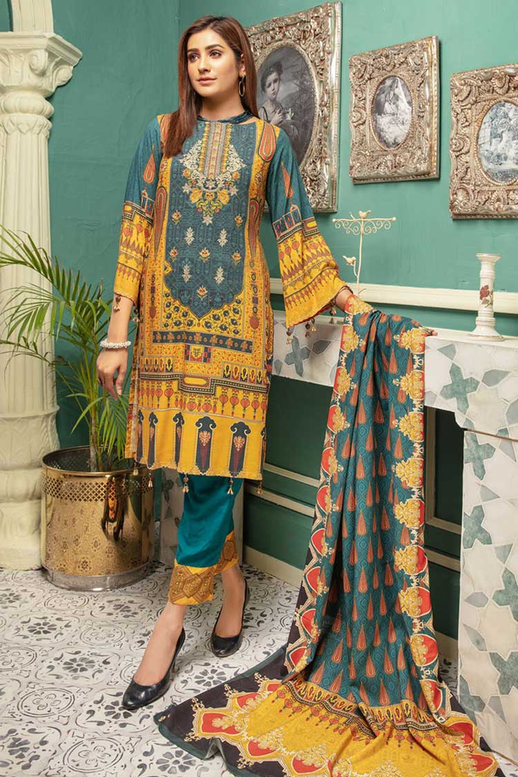 Picture of Riaz Arts - KS 02 Khazina Embroidered Staple Slub Collection - Available at Raja Sahib