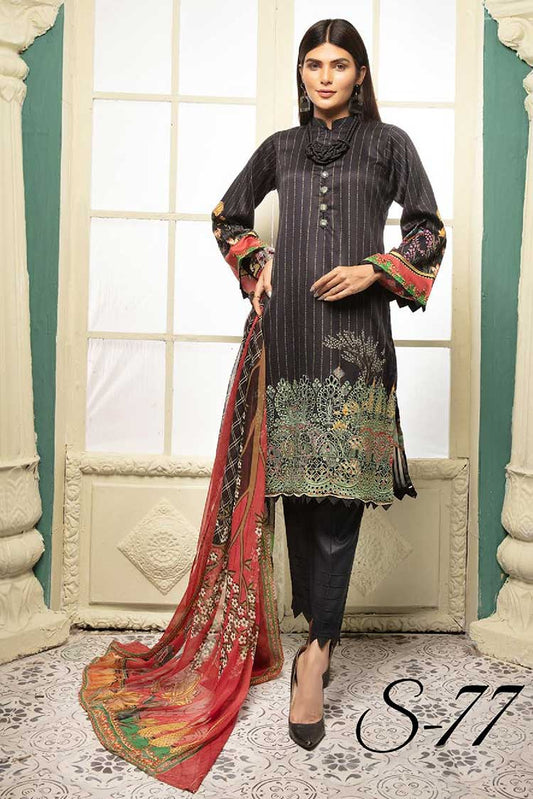 Picture of Shaista - Design 77 Saqafat Embroidered Katrai Cotail Collection - Available at Raja Sahib