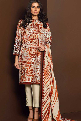 2 PC Printed Plain Viscose Suit FW 271B Winter Collection