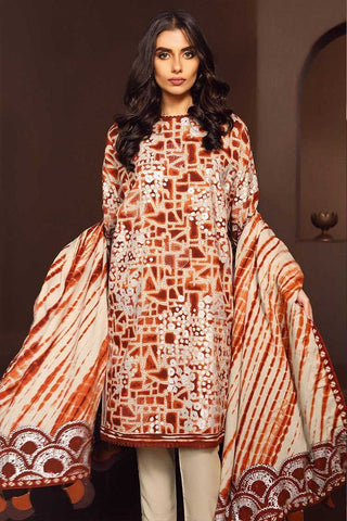 2 PC Printed Plain Viscose Suit FW 271B Winter Collection