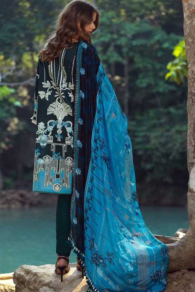 Picture of Ittehad - 02 Blue Beauty Spring Summer Lawn Collection - Available at Raja Sahib