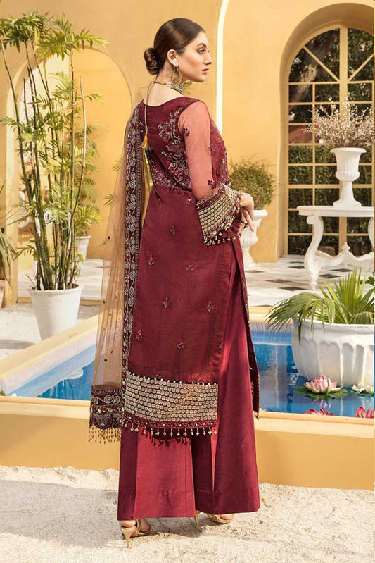 Picture of Charizma - Charizma G 05 Burgundy Power Signature Mehrosh Collection 2020 Vol 1 - Available at Raja Sahib