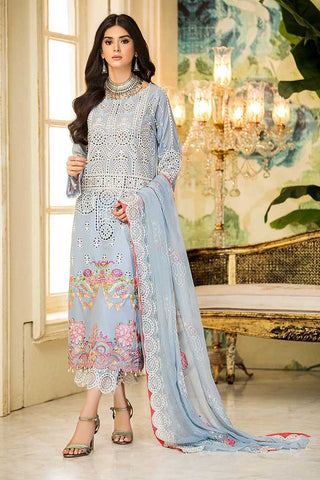 Grey Teal CF 03-B Signature Festive Embroidered Collection